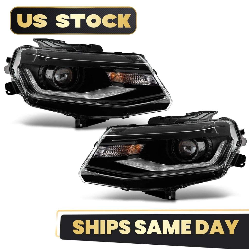 HID Headlight Set for Chevy Camaro (2016–2024) w/Bulb & Ballast Left+Right
