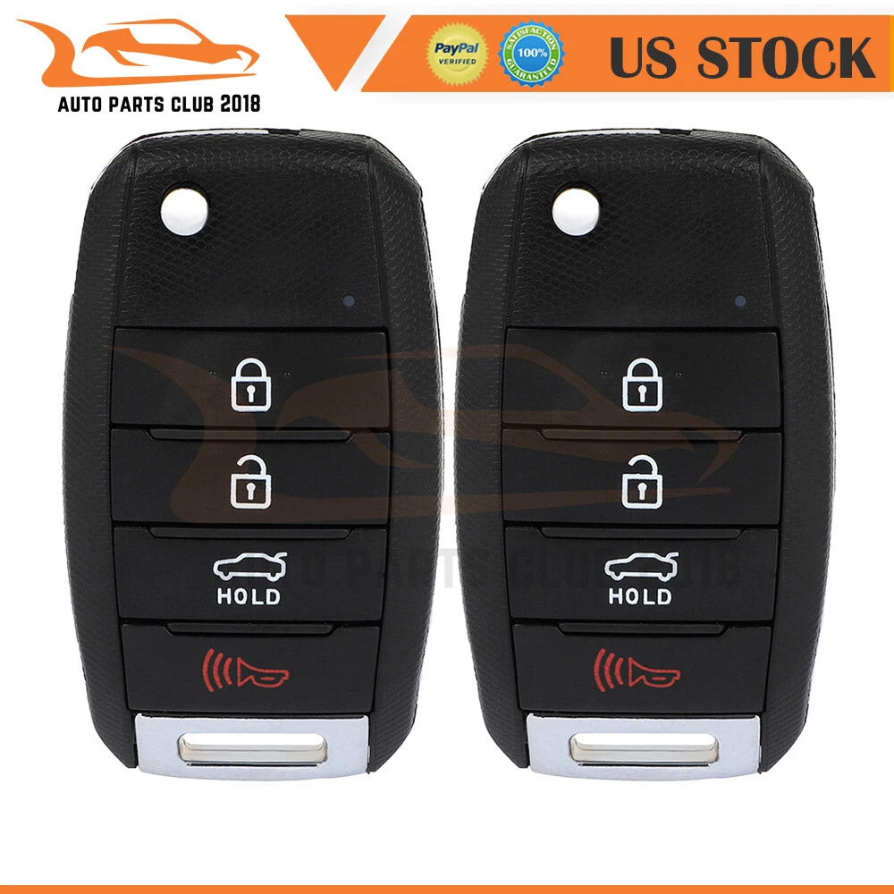 2X Key Entry Remote Fob for Kia Sorento (2016–2020) 4 Buttons
