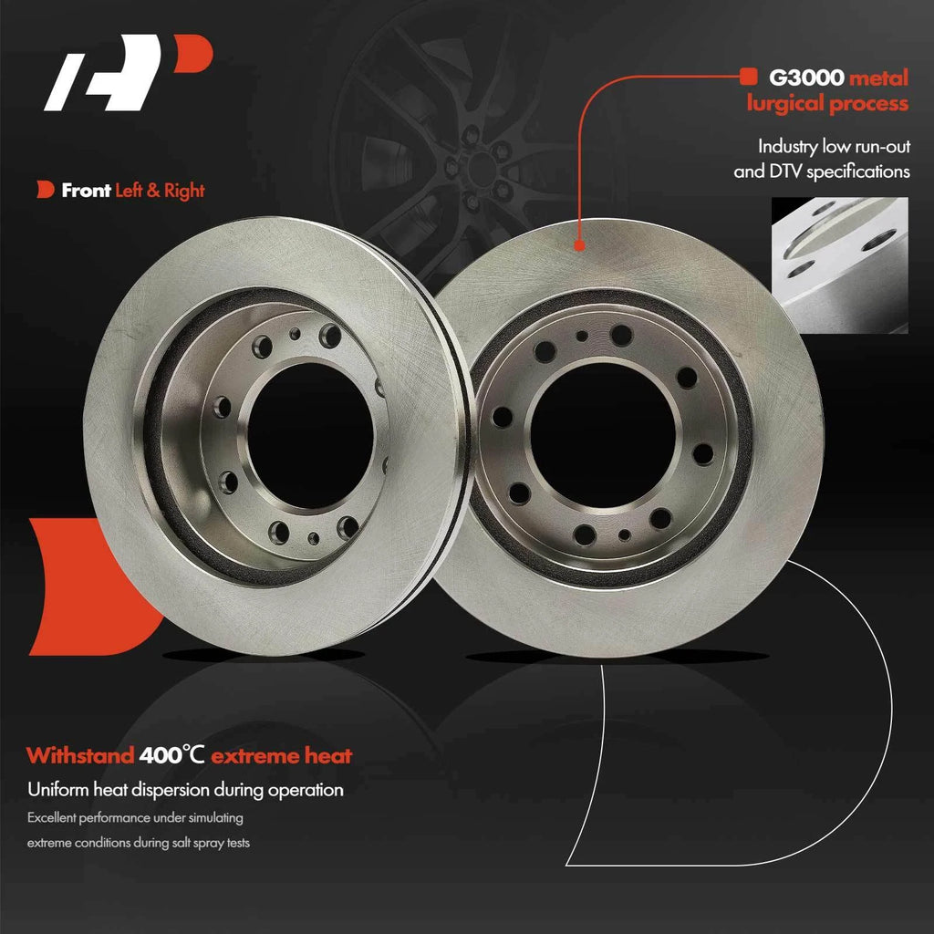 Front Disc Brake Rotors & Ceramic Pads for Chevy Silverado 3500 (2001-2006)