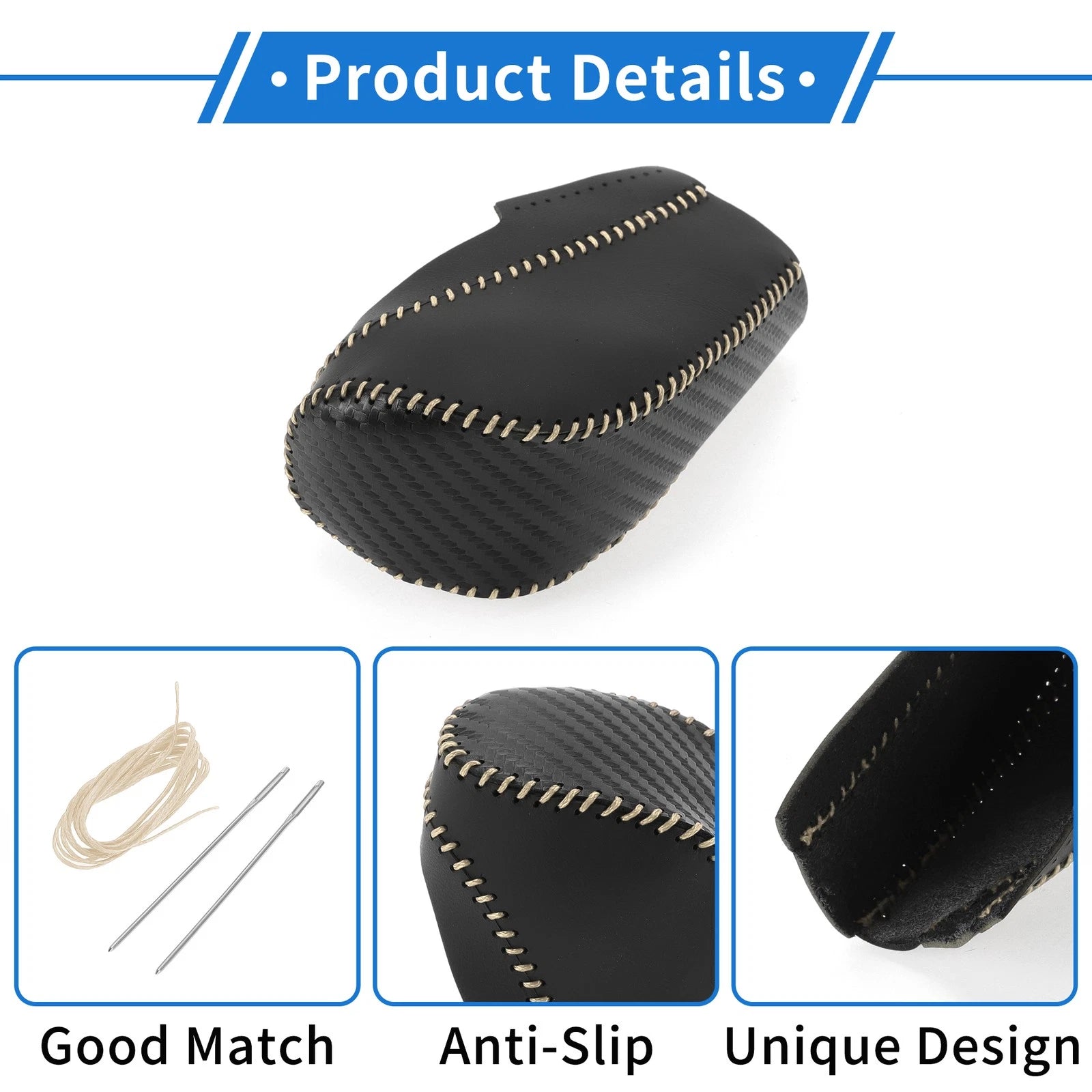 Gear Shift Knob Cover for Chevrolet Cruze (2011–2015) Beige Faux Leather