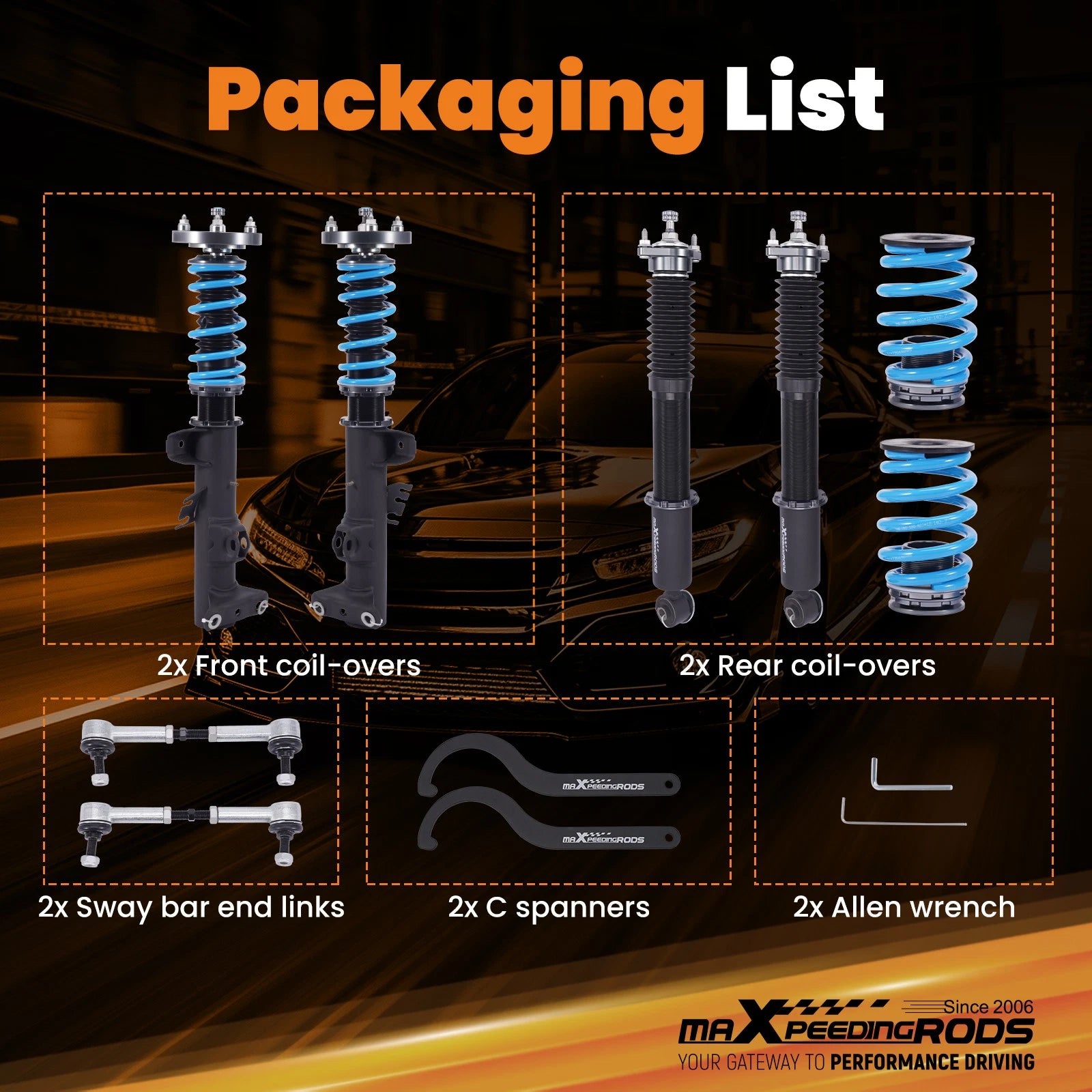 Coilover Suspension Lowering Kit for BMW Z3 (1996-2002)