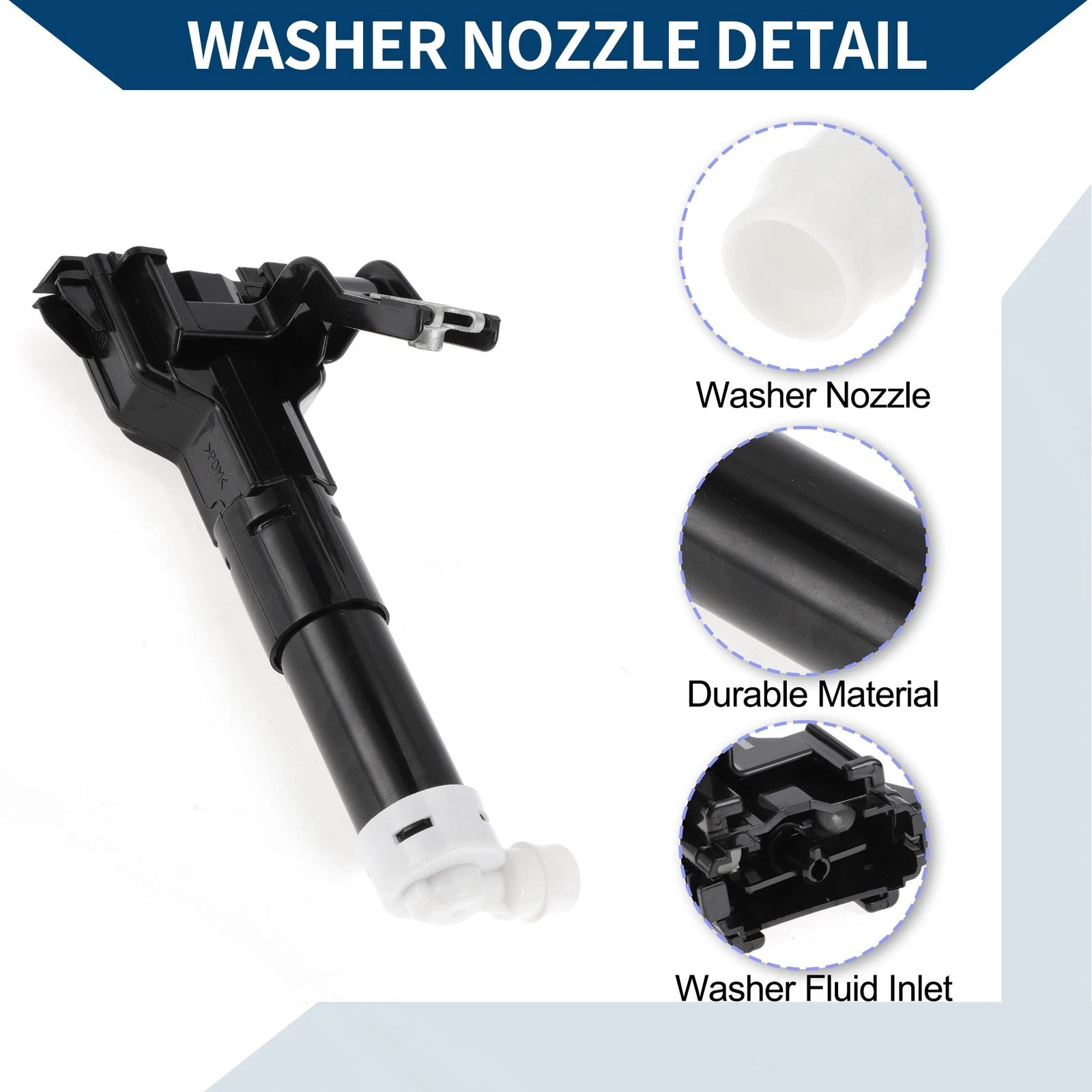 Front Driver Side Headlight Washer Nozzle for Toyota Land Cruiser (2008–2021) No.8520860060