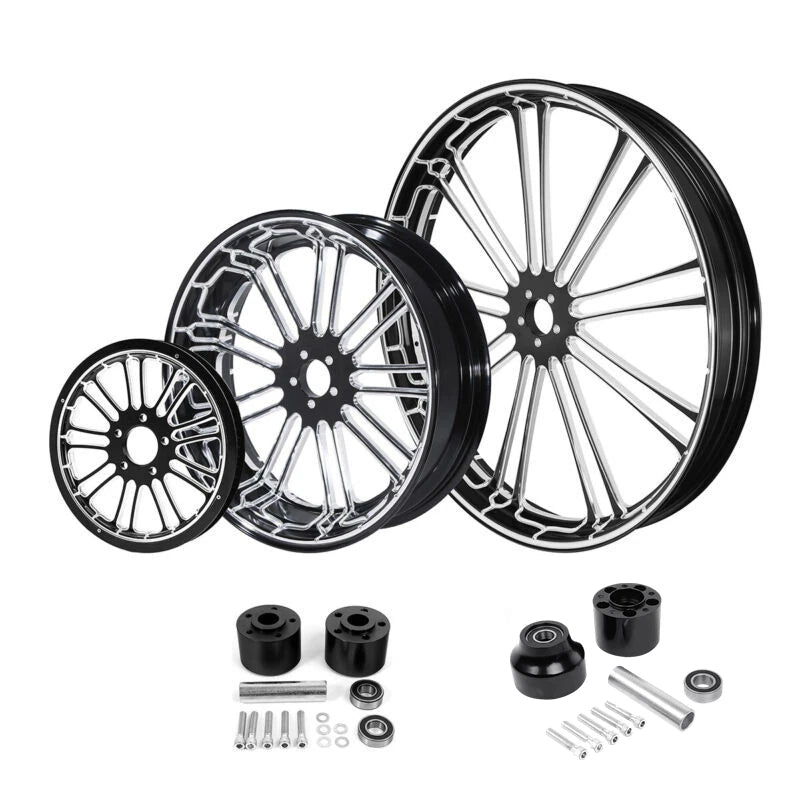 26" Front 18" Rear Wheel Rim Hub Pulley for Harley Touring (2009–2023)