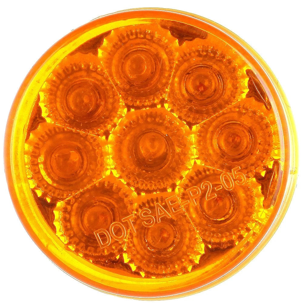 10x 2" Amber Round LED Tail Signal Side Marker Lights for Truck Trailer