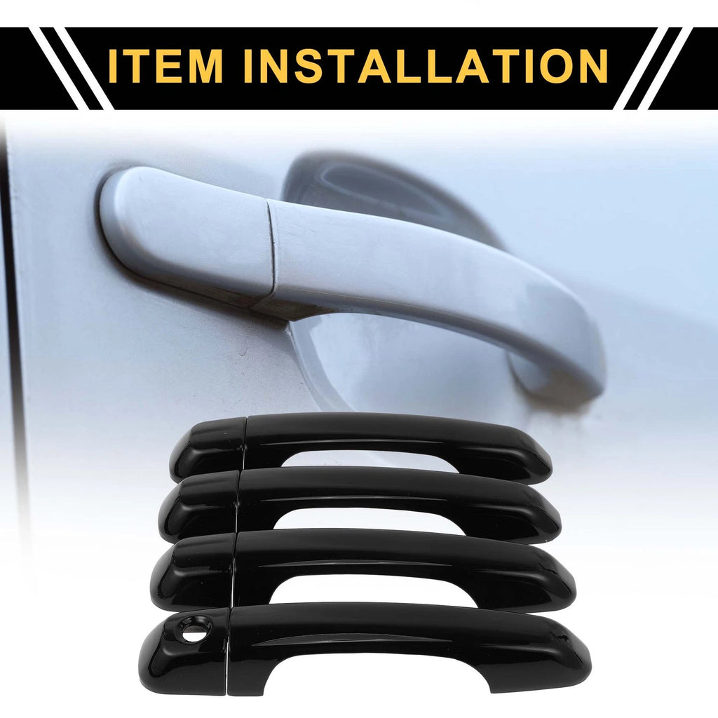 Set of 4 Exterior Door Handle Covers for Toyota 4Runner (2010–2019) Black