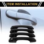 Set of 4 Exterior Door Handle Covers for Toyota 4Runner (2010–2019) Black
