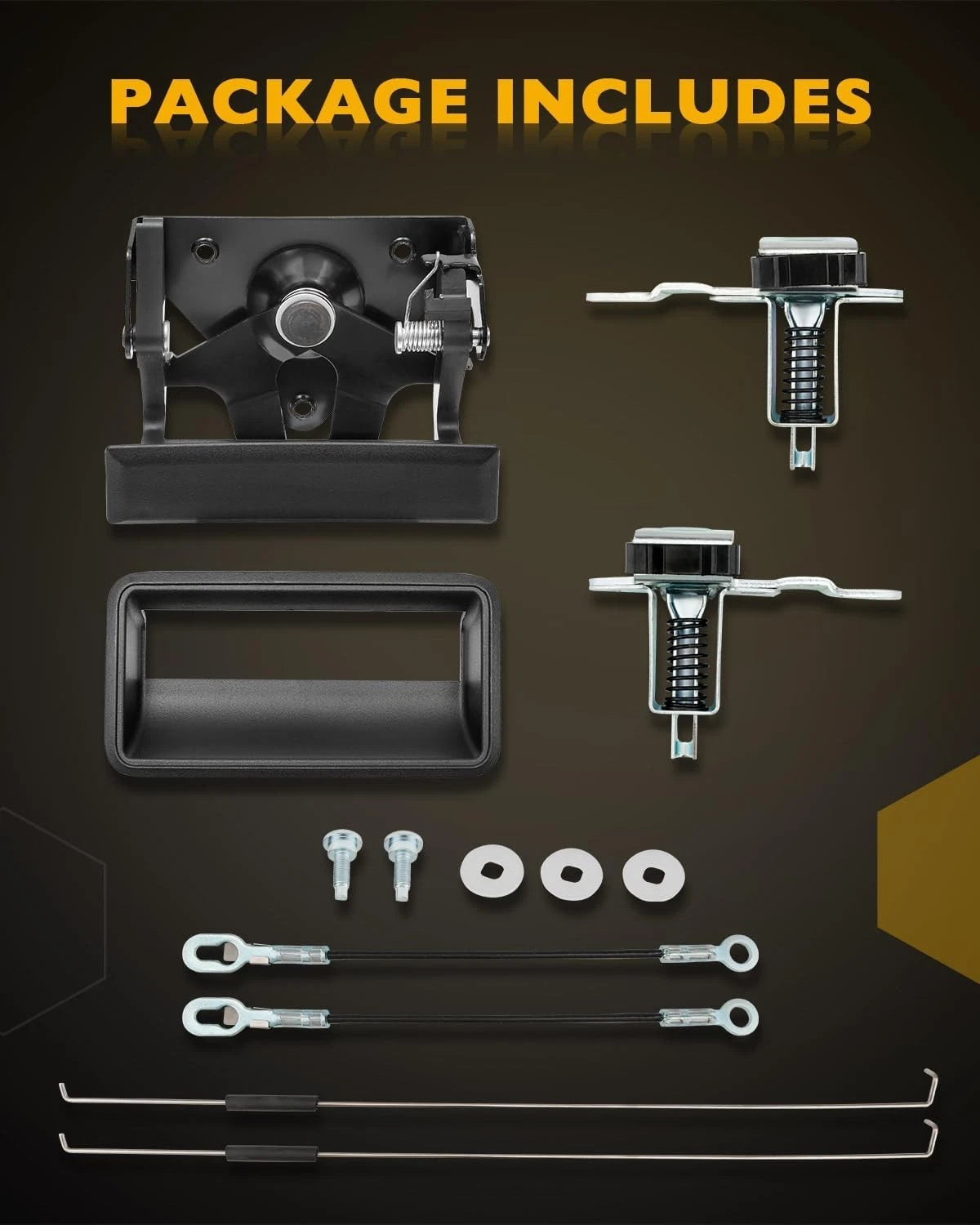 Tailgate Handle Latch Bezel Rebuild Kit for Chevy C/K 1500 2500 3500 (1988-2002)