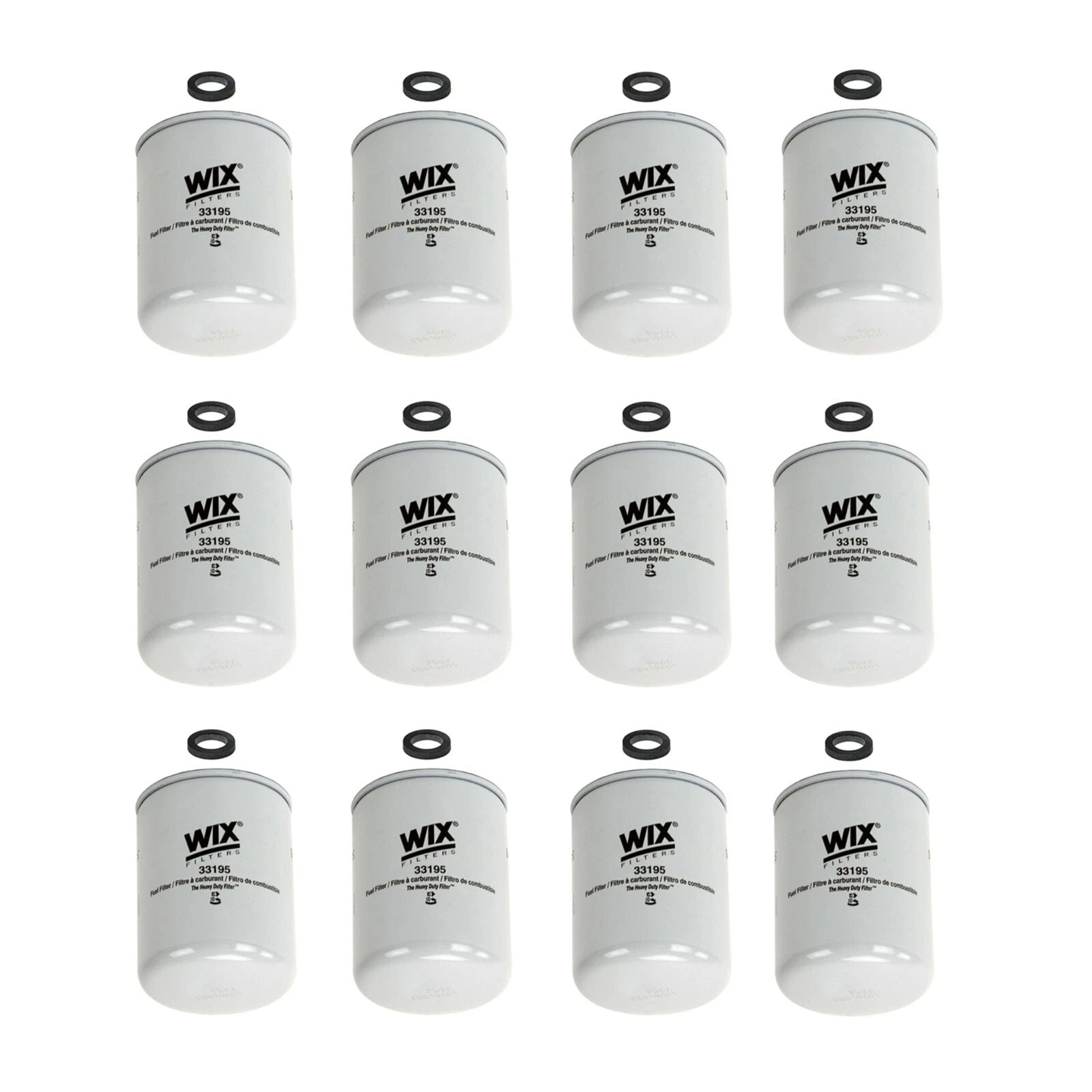 Set of 12 Fuel Filters for Wix (Spin-On)