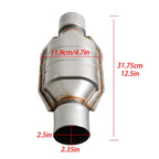2X 2.5" Universal Catalytic Converter for Chevy Silverado 1500 (YYYY–YYYY)
