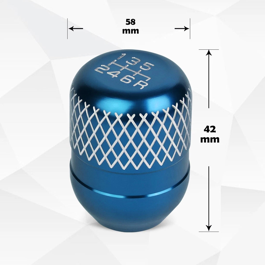 Netted Style 6-Speed Shift Knob for Universal Fit (42mm, Baby Blue)