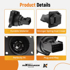 7-Way Pin Connector Plug for Jeep Wrangler Grand Cherokee (1998–2010)