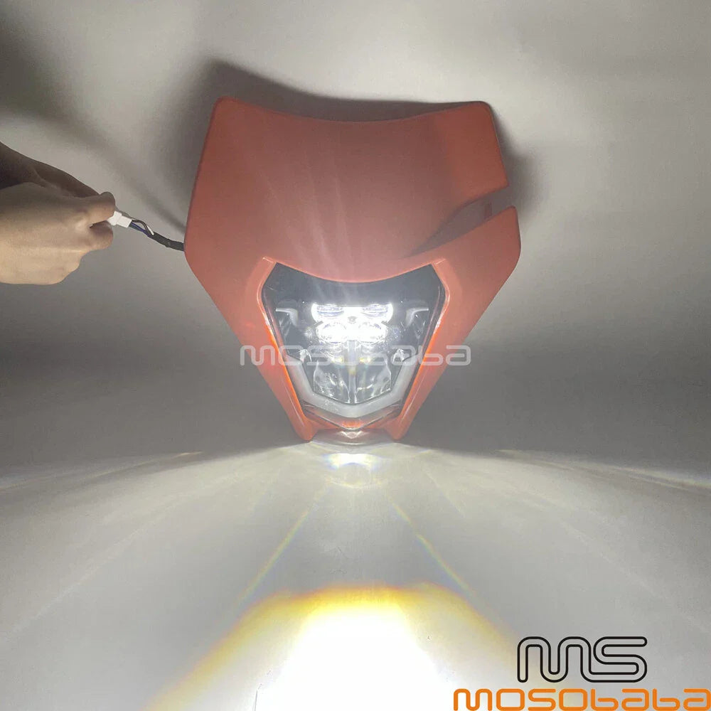 Universal Black Headlight LED Light for KTM EXC 250 300 350 450