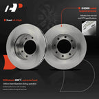 Front Disc Brake Rotors & Ceramic Pads for Nissan NV1500 NV2500 (2012–2021)