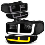 Set of 2 LED DRL Headlight Bumper for Sierra Denali (2002–2006)