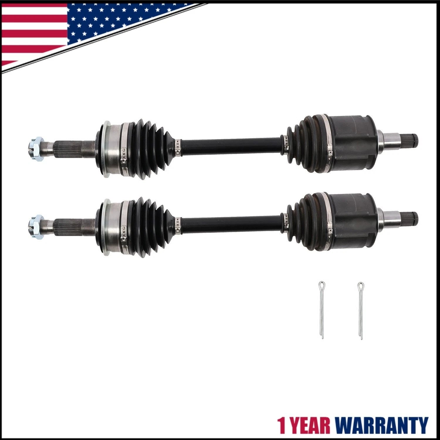 Set of 2 Front CV Axle Shaft for Toyota Sequoia (2001–2007) Tundra (2000–2006)