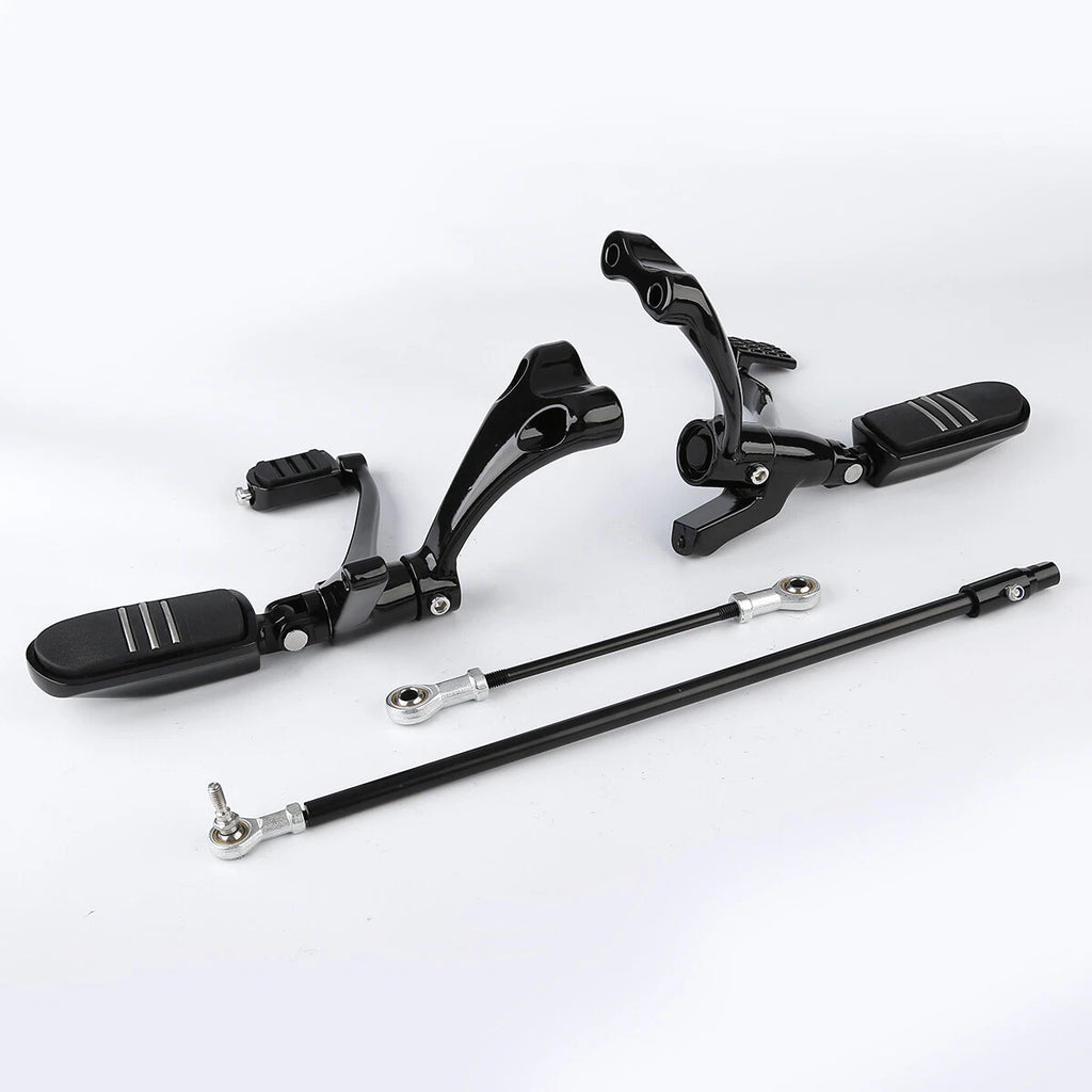 Black Forward Control Lever with Footpeg Bracket for Harley Sportster XL (2014–2022)