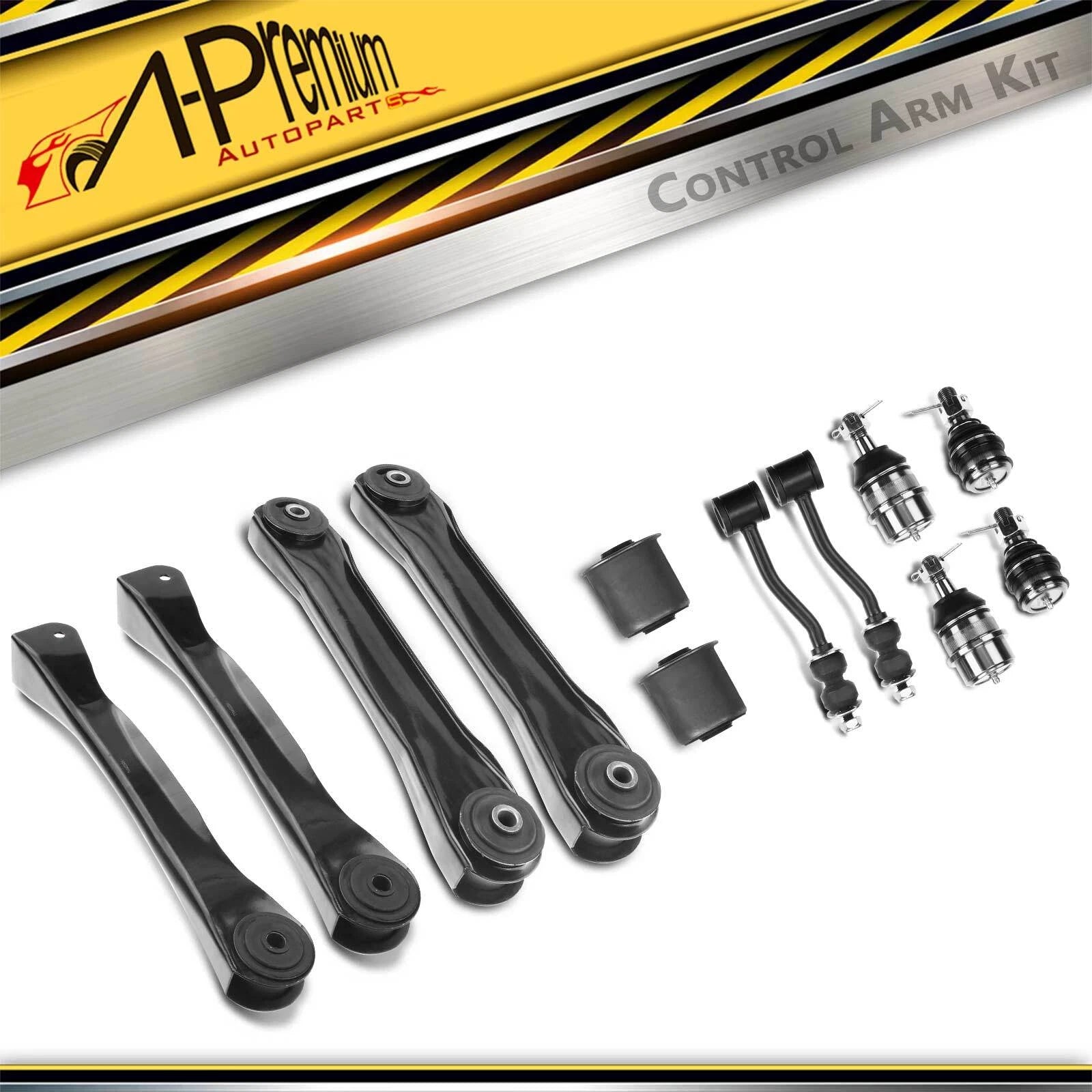 12x Front Control Arm with Ball Joint for Jeep Grand Cherokee (1999–2021)