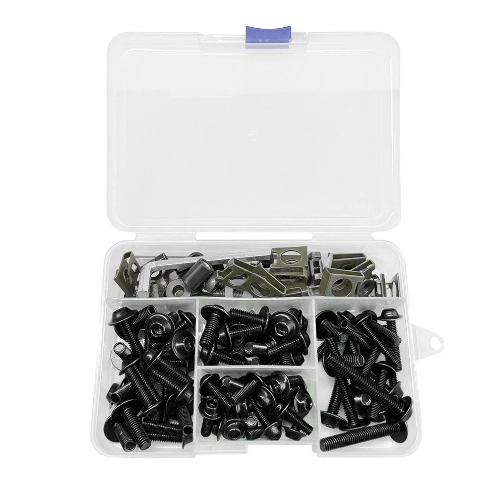 155pcs Fairing Bolts Kit M5 M6 for Yamaha YZF R1 R6 (1998–2021)