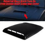 Gloss Black Air Flow Intake Tape-On Bonnet Hood Scoop Vent Cover