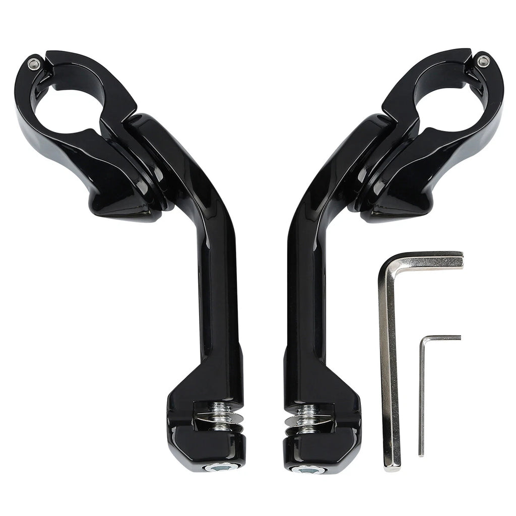 1 1/4" Long Angled Adjustable Highway Footpeg Mount for Harley