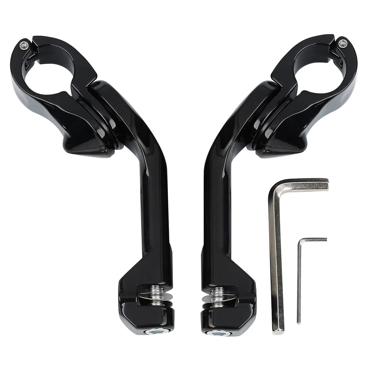 1 1/4" Long Angled Adjustable Highway Footpeg Mount for Harley