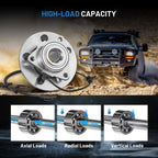 2X Front Wheel Bearing Hubs for 2012-2018 Dodge Ram 1500 (Wheel Hub)