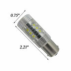 2x Red 80W 1156 BA15S LED Bulbs for Tail Turn Signal Backup (2018-2024)