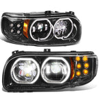 LED DRL+Turn Signal Projector Headlights for Peterbilt 389 388 (2008–2021)