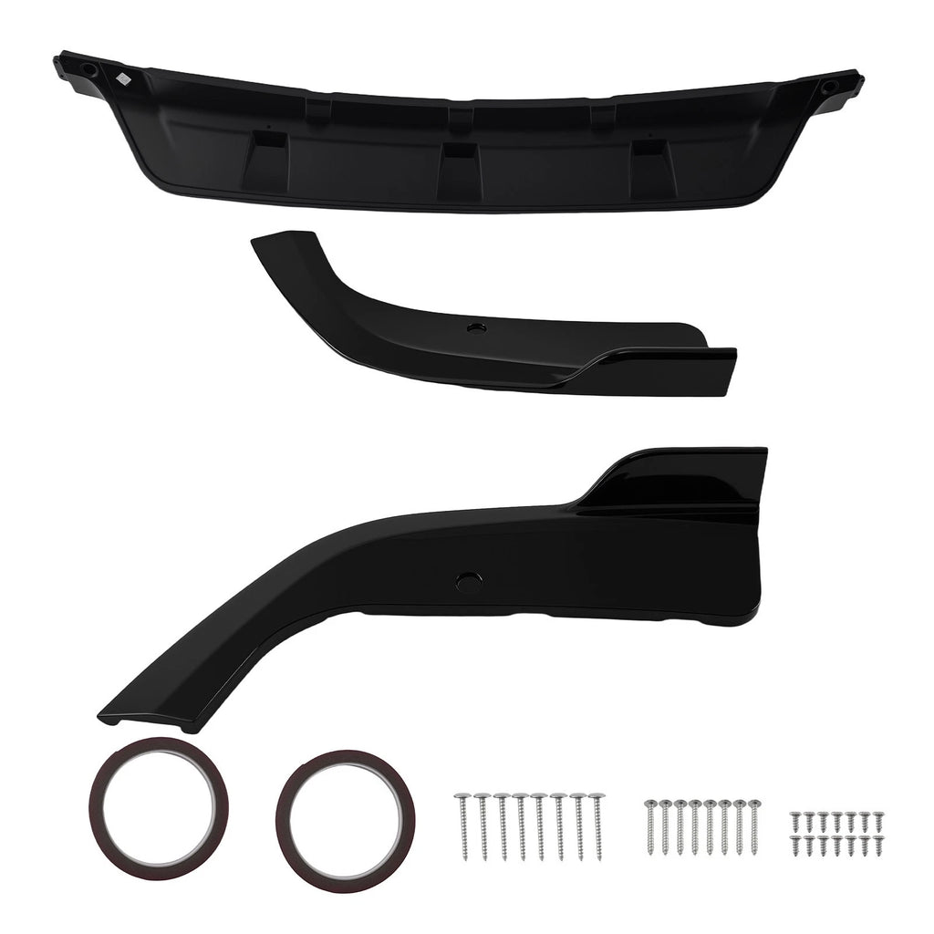 3PCS Rear Bumper Lip Diffuser for BMW G05 X5 M Sport (2019–2025) Gloss Black ABS