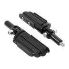 Black Rear Passenger Footpegs Support Mount for Harley Softail (2000-2006)