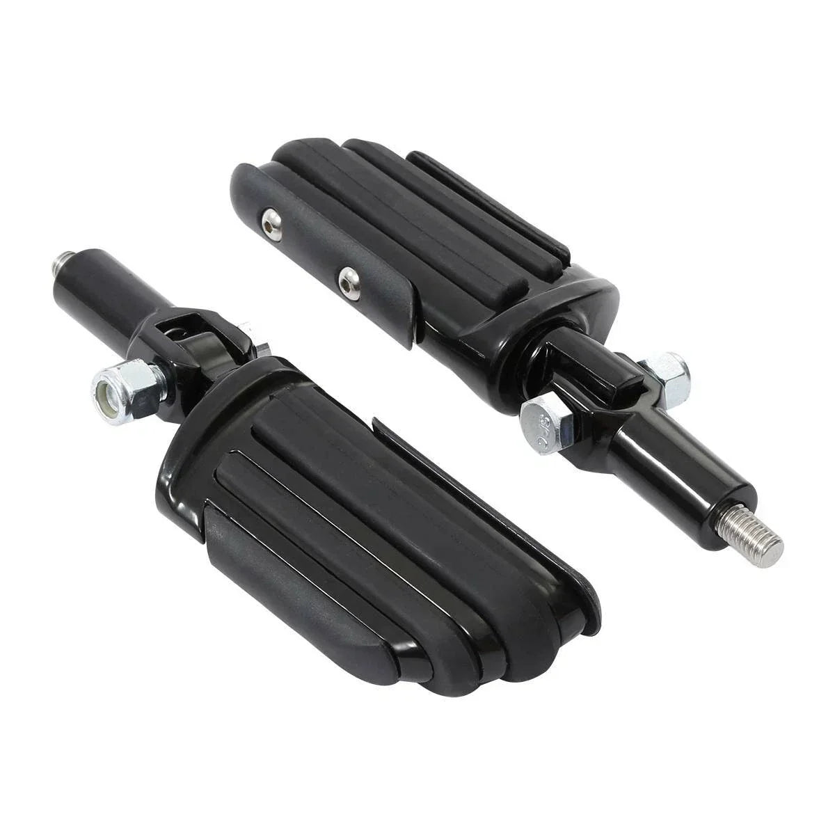 Black Rear Passenger Footpegs Support Mount for Harley Softail (2000-2006)