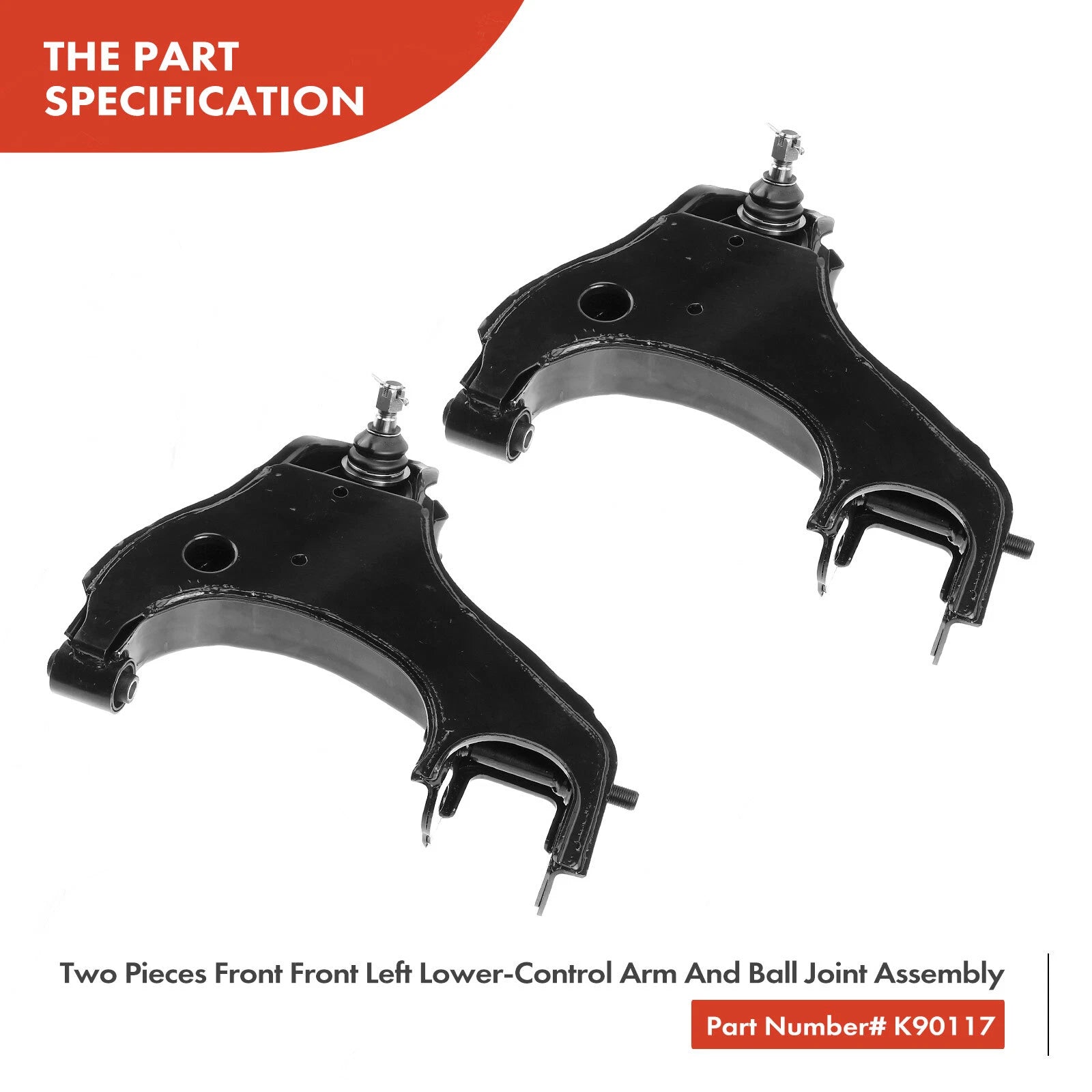 6X Front Control Arm with Ball Joint & Tie Rod End for Nissan Frontier (1998–2004)