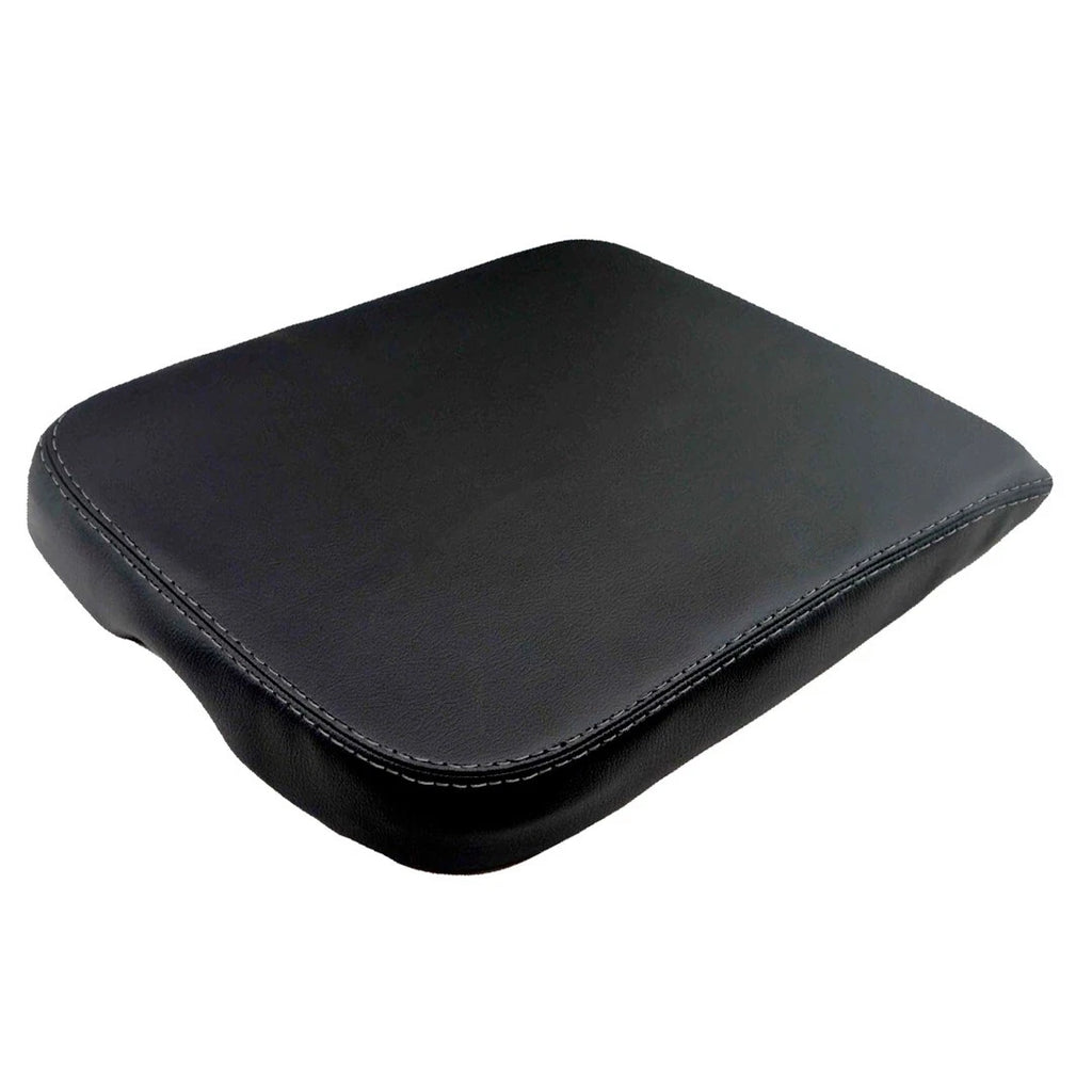 Leather Synthetic Console Armrest Cover for Dodge Ram (2002–2008) Gray Stitch
