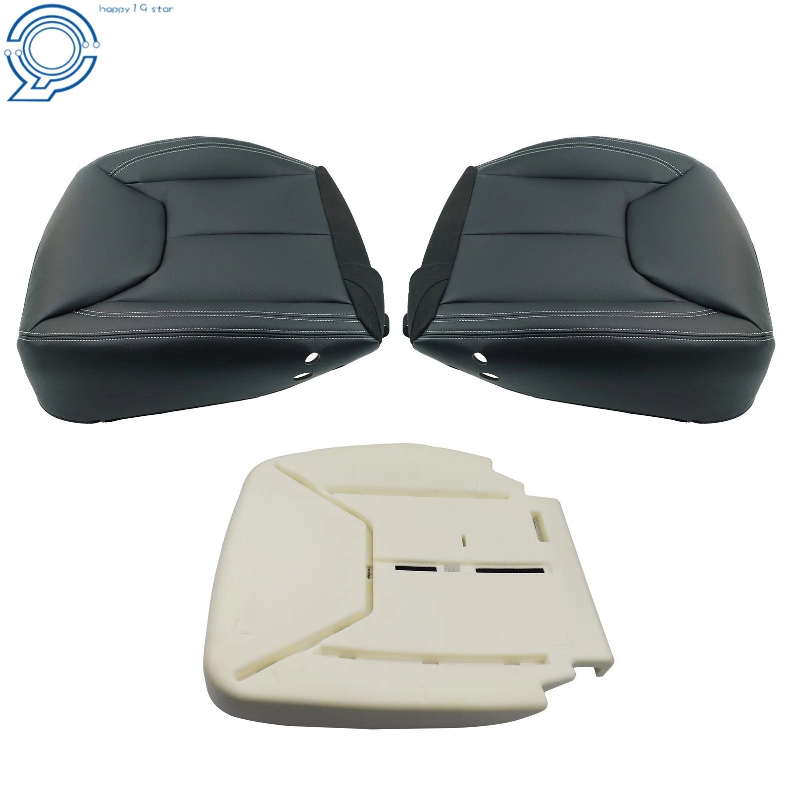 Front Seat Bottom Covers with Driver Foam Pad for Jeep Wrangler (2013-2017)