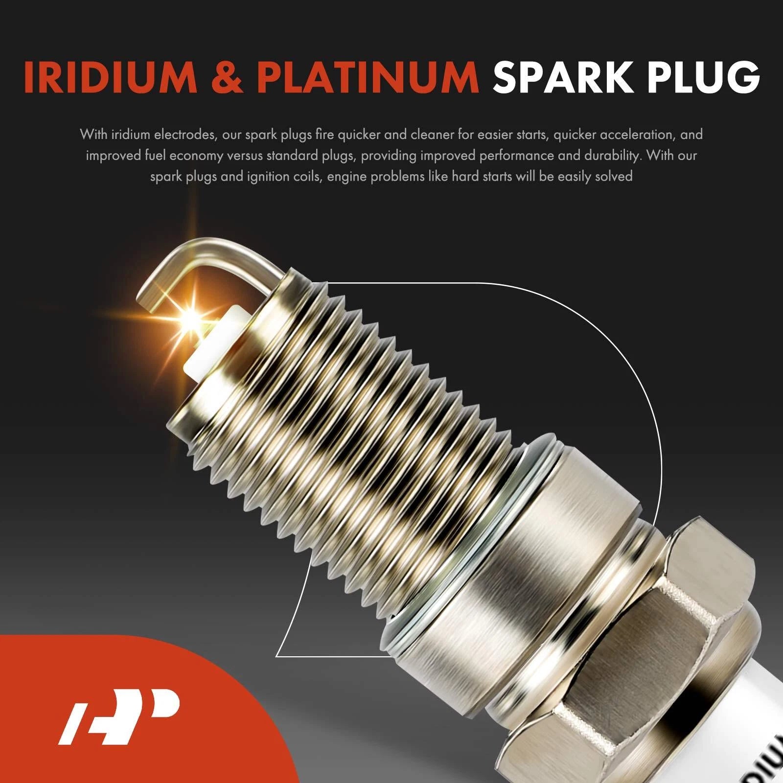 Ignition Coil and Iridium Platinum Spark Plug for Toyota 4Runner (2003-2009)