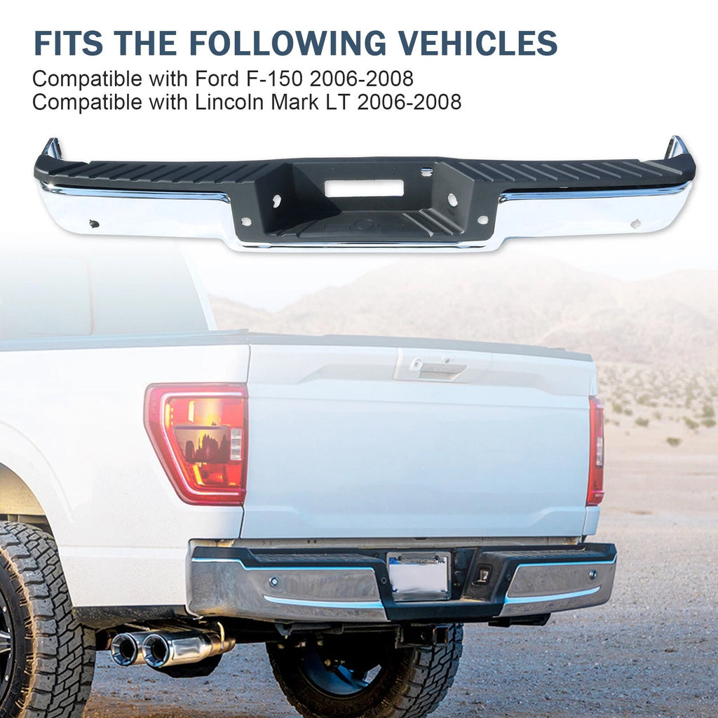 Chrome Rear Bumper Assembly for Ford F150 F250 (2006–2008)