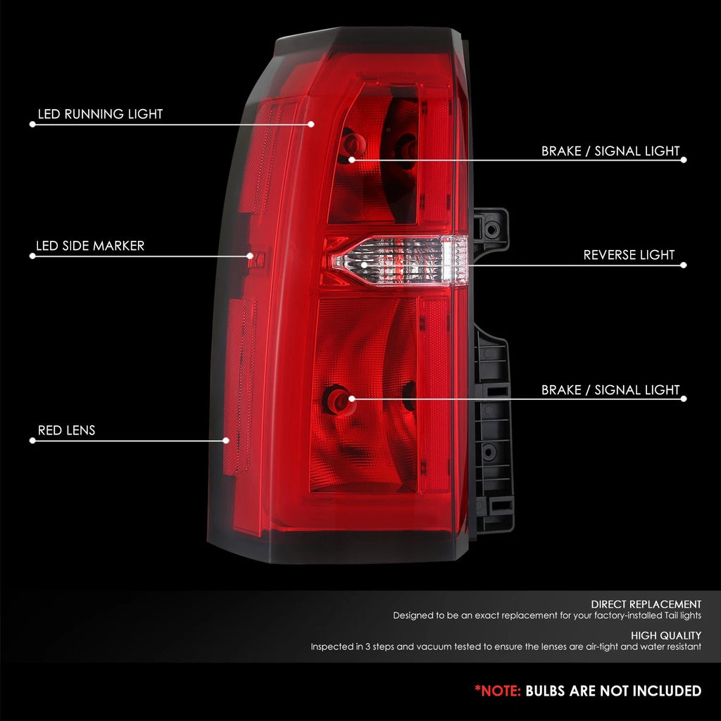 LED Taillight for Chevy Suburban Tahoe (2015–2020) - OE Style, Chrome, Left