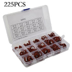 Silicone Rubber O-Ring Assortment Kit 225X for Automotive Sealing Gaskets