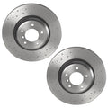 Set of 2 Brembo Xtra Front Drilled Disc Brake Rotors for BMW E84 E90 E92 E93