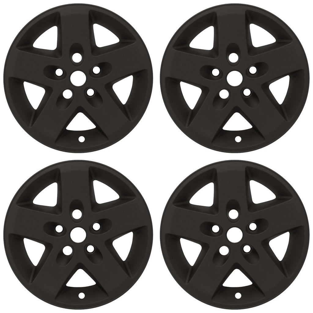 17" Matte Black Wheel Skins for 2007-2017 Jeep Wrangler - UQSK0193