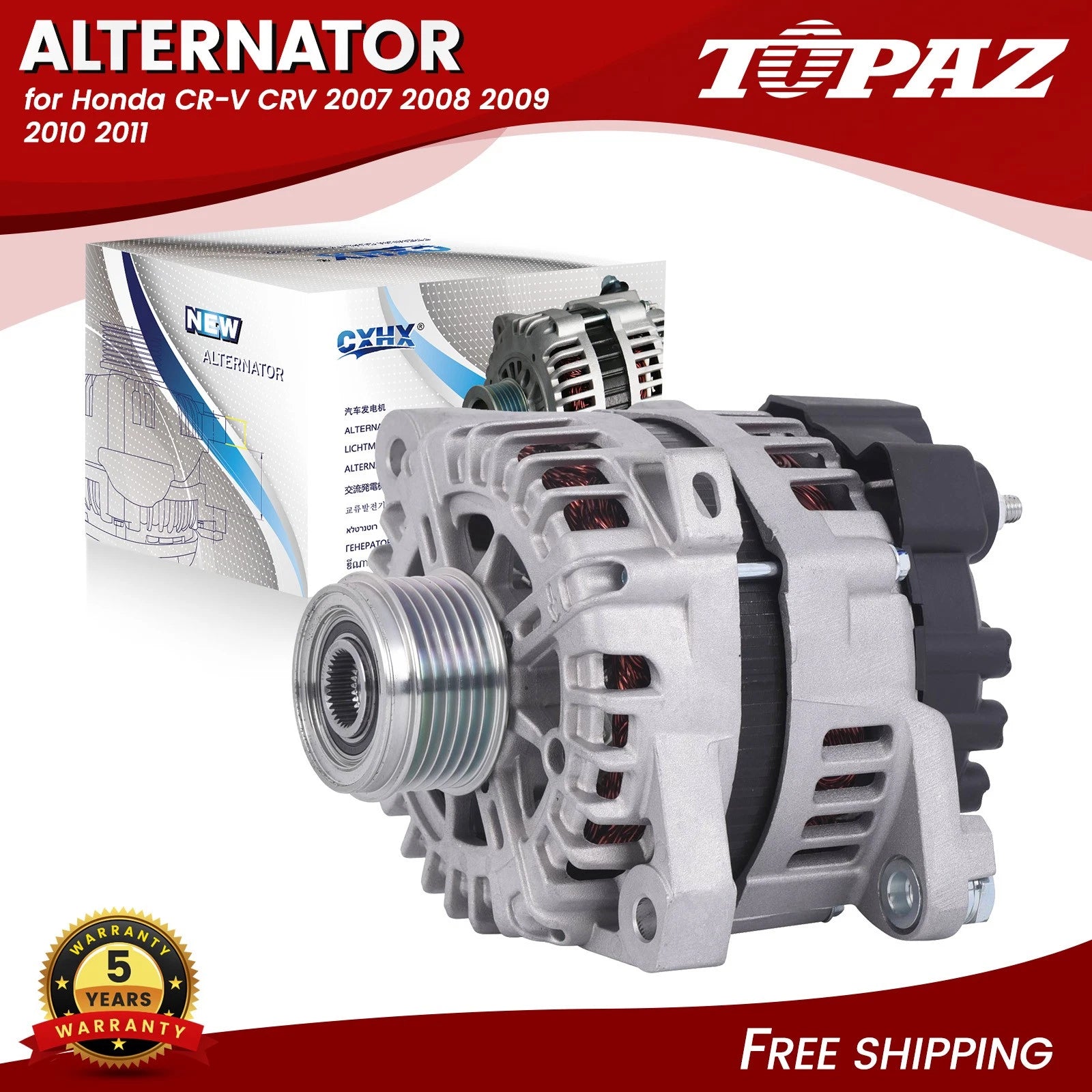 Alternator for Hyundai Santa Fe Sport (2013–2016) Kia Optima (2014–2015) 2.4L 150A
