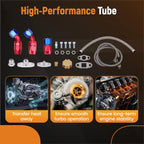 Turbocharger Oil Drain Return Line Kit for T3 T4 T04E (Complete)