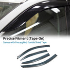 Set of 4 Window Deflectors for Chevrolet Malibu (2013–2015) Black Vent Visors