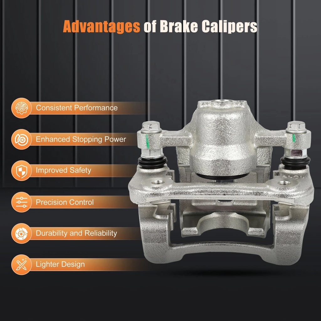 Set of 2 Rear Brake Calipers w/ Bracket for Hyundai Tucson (2010–2015)