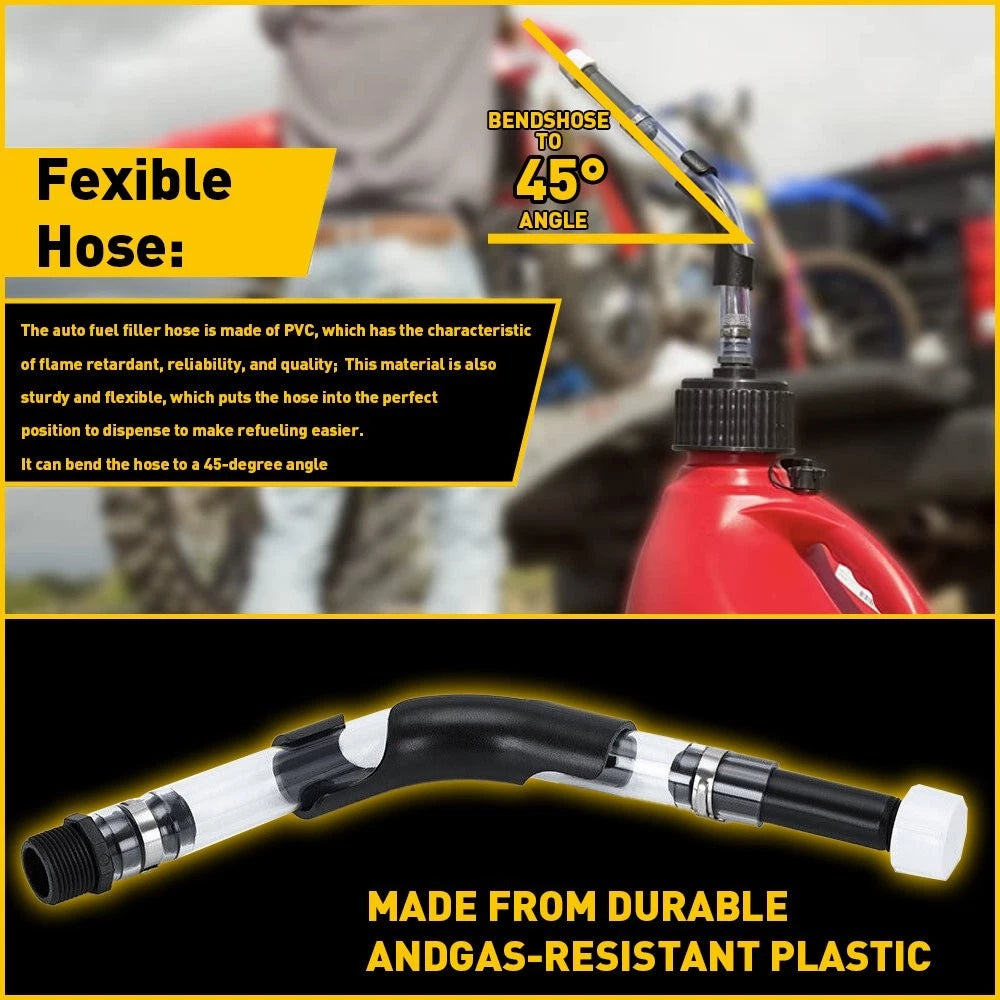 Fuel Jug Gas Can with Deluxe Cap & Filler Hose Kit for VP Racing (14 Gallon)
