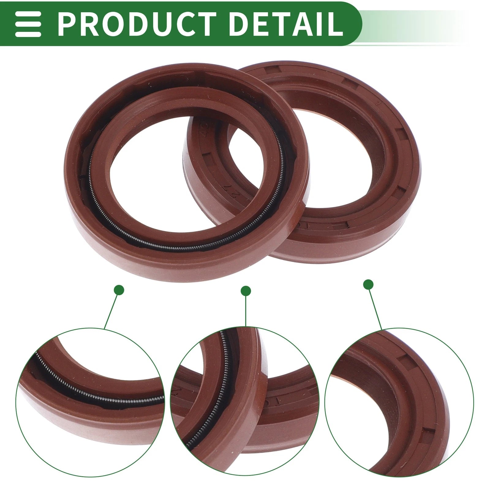 Set of 5 Oil Seal Rotary Shaft Seal FKM Rubber 27x40x7mm