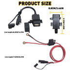 SAE to USB Adapter for Motorcycle (Waterproof, 2.1A)