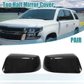 Gloss Black Top Half Mirror Cover Cap Overlay for Chevy Suburban Tahoe (2015–2023)