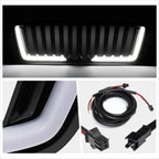 Vertical Fence ABS Front Bumper Grille Frame w/LED Light Bar for Ford F150 (2004–2008)