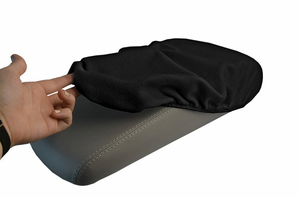 Fleece Console Lid Armrest Cover for Dodge Charger (2008–2010) Black